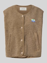 Relaxed Fit Weste mit Logo-Patch Modell 'Hoktown' von American Vintage Beige - 43