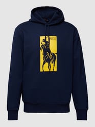Hoodie mit Label-Print von Polo Ralph Lauren Blau / Türkis - 42