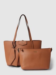Torba tote z wyjmowaną kieszenią wewnętrzną od Guess Brązowy - 6