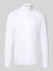 Slim fit zakelijk overhemd van katoen met kentkraag van SEIDENSTICKER - 4