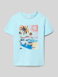 męski t-shirt o kroju regular fit z czystej bawełny od s.Oliver RED LABEL - 40