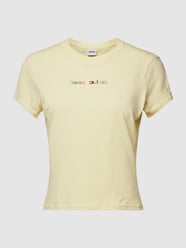 T-shirt met labelprint van Tommy Jeans Geel - 31