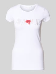 T-shirt z obszyciem ozdobnymi kamieniami od GUESS - 2
