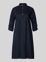 Leinenkleid mit Stehkragen und kurzer Knopfleiste von Christian Berg Woman - 18