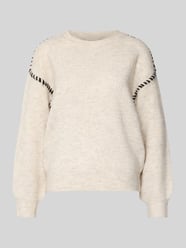 Strickpullover mit Rundhalsausschnitt Modell 'Kinlock' von FREE/QUENT Beige - 45