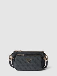 Schoudertas met labeldetails, model 'NOELLE' van Guess Grijs / zwart - 38