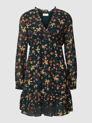 Sukienka mini z kwiatowym wzorem na całej powierzchni od Apricot Zielony - 35