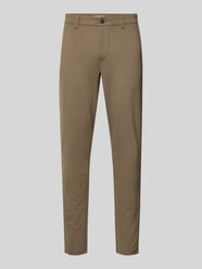 Slim Fit Chino aus Viskose-Mix Modell 'MARK' von ONLY & SONS Beige - 28