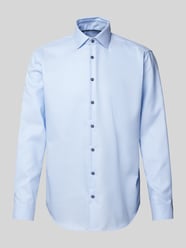 Regular Fit Business-Hemd mit Kentkragen von Christian Berg Men Blau - 33