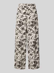 Wide Leg Stoffhose mit Eingrifftaschen von Jake*s Collection Beige - 41