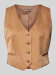 Gilet met strookzakken van Christian Berg Woman Selection Bruin - 7