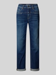 Mom fit jeans met paspelzakken, model 'Pearlie' van Cambio - 34