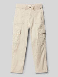 Straight leg cargobroek met logostitching, model 'UTILITY' van Tommy Hilfiger Teens - 23