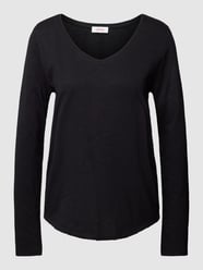 Shirt met lange mouwen en V-hals van s.Oliver RED LABEL Zwart - 22