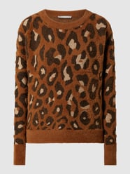 Pullover mit Leopardenmuster von BETTY & CO GREY Braun - 17
