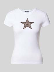T-shirt met stitching en ronde hals van REVIEW - 25