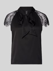 Slim fit blouseshirt van zijde met kant van Marc Cain - 27