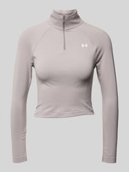 Longsleeve mit Troyer-Kragen Modell 'Vanish' von Under Armour Braun - 48