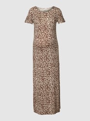 Umstands-Kleid mit Animal-Print von Mamalicious Weiß - 13