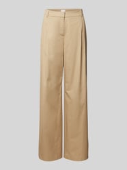 Wide Leg Bundfaltenhose mit Gürtelschlaufen von Jake*s Collection Beige - 33