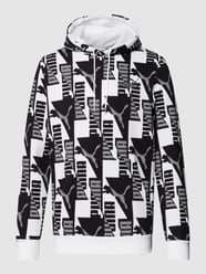 Hoodie met all-over logomotief, model 'Puma Power' van PUMA PERFORMANCE Wit - 46