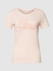 T-Shirt aus reiner Baumwolle mit Label-Stitching von Guess Rosa - 27