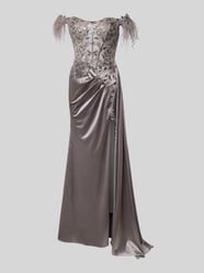 Abendkleid mit Raffungen von Luxuar Braun - 10