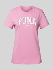 T-shirt met labelprint van Puma Roze - 12