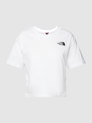 T-shirt krótki z nadrukiem z logo model ‘CROPPED SIMPLE DOME’ od The North Face Biały - 2