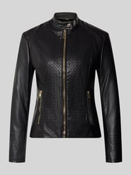 Bikerjacke in Leder-Optik mit Stehkragen Modell 'CLAUDINE' von GUESS - 2