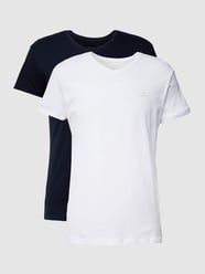 T-Shirt im 2er-Pack mit Brand-Schriftzug von Gant Schwarz - 29