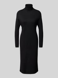 Slim Fit Strickkleid mit Rollkragen im Viskosemix  von s.Oliver RED LABEL Schwarz - 31