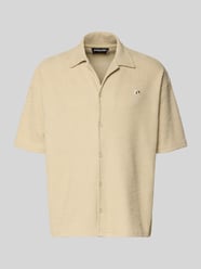 Regular Fit Freizeithemd mit Label-Patch Modell 'LIBCO' von PEGADOR Beige - 37