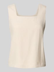 Top met bandjes van een mix van linnen en viscose met vierkante hals van My Essential Wardrobe Beige - 38