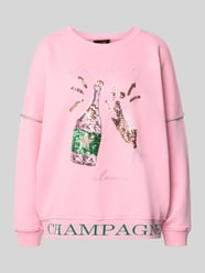Sweatshirt met statementstitching en pailletten van miss goodlife Fuchsia - 22