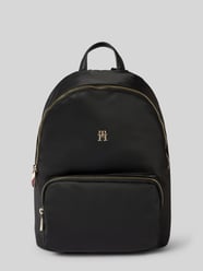 Rucksack mit Label-Applikation von Tommy Hilfiger Schwarz - 44