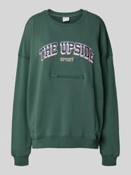 Relaxed fit sweatshirt met labelstitching van The Upside - 5
