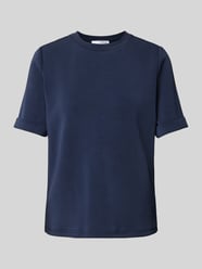 T-Shirt mit geripptem Rundhalsausschnitt von Selected Femme Blau - 14