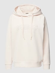 Hoodie mit Label-Detail Modell 'EUPHEMIA' von Guess Activewear Beige - 12