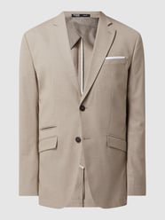 Slim Fit 2-Knopf-Sakko mit Stretch-Anteil Modell 'NickLogan' von Selected Homme Beige - 41