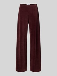 Wide leg corduroy broek, model 'ELAINE' van Raffaello Rossi Bordeaux - 22