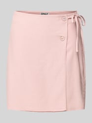 Ausgestellter Wickelrock Viskose-Leinen-Mix Modell 'CARO' von Only Pink - 7