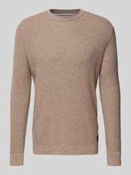 Regular Fit Strickpullover aus reiner Baumwolle von Tom Tailor Beige - 45