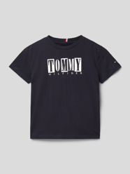 T-shirt z nadrukiem z logo od Tommy Hilfiger Teens Niebieski - 3