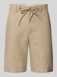Szorty lniane o kroju relaxed fit z tunelem od Gant - 3