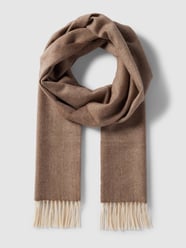 Schal aus Kaschmir mit Allover-Muster von Salmone Braun - 35