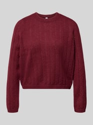 sweter o kroju regular fit z prążkowanymi ściągaczami na rękawach model 'ADA' od PIECES - 14