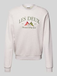 Sweatshirt mit Label-Stitching Modell 'Ivy' von Les Deux Grau - 28