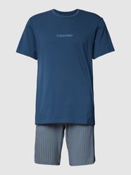 Pyjama met labelprint van Calvin Klein Underwear Blauw / turquoise - 12