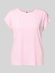 Regular Fit T-Shirt aus Lyocell-Elasthan-Mix Modell 'AVA' von Vero Moda Pink - 11